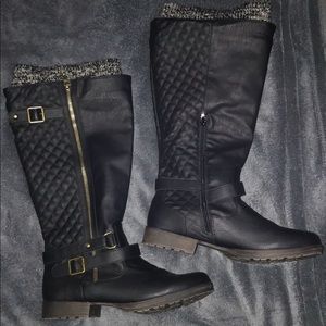 Quilted Riding Boots